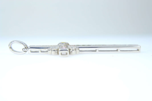 Sapphires (non heat-treated) Cross Pendant