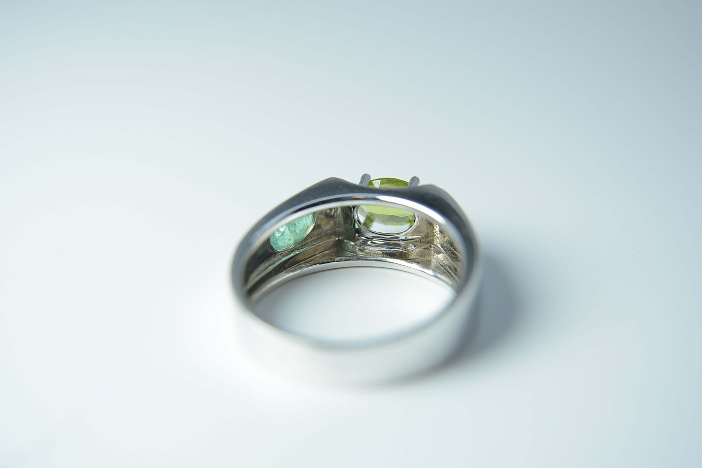 Peridot and Emerald Ring-Unisex style