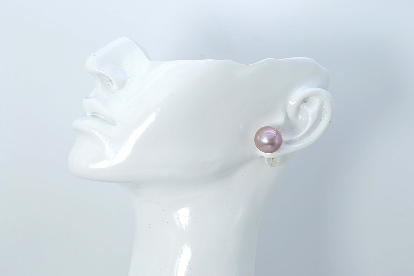 Pearl Earrings–Freshwater 12mm, Stud, 18K Yellow Gold, «Lunar Sale Jewels»