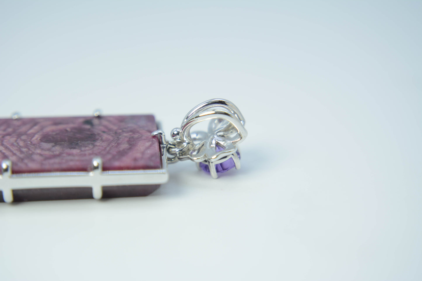Ruby Pendant-with an Amethyst on the bail