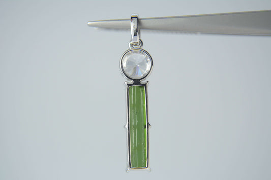 Diamonds Tourmaline Zircon Pendant