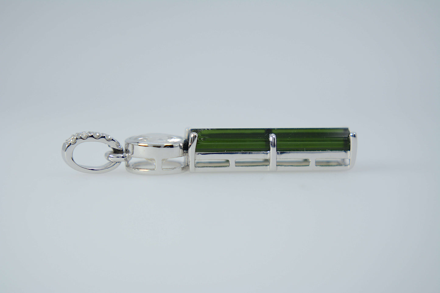 Diamonds Tourmaline Zircon Pendant