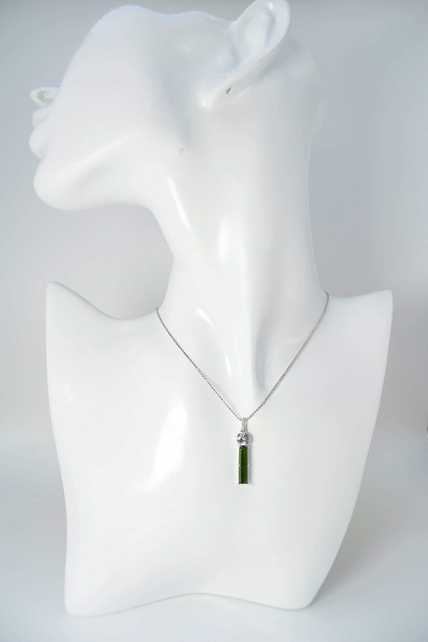 Diamonds Tourmaline Zircon Pendant