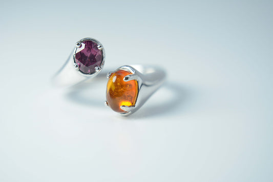 Amber and Garnet Ring < FINAL Sale Jewels >