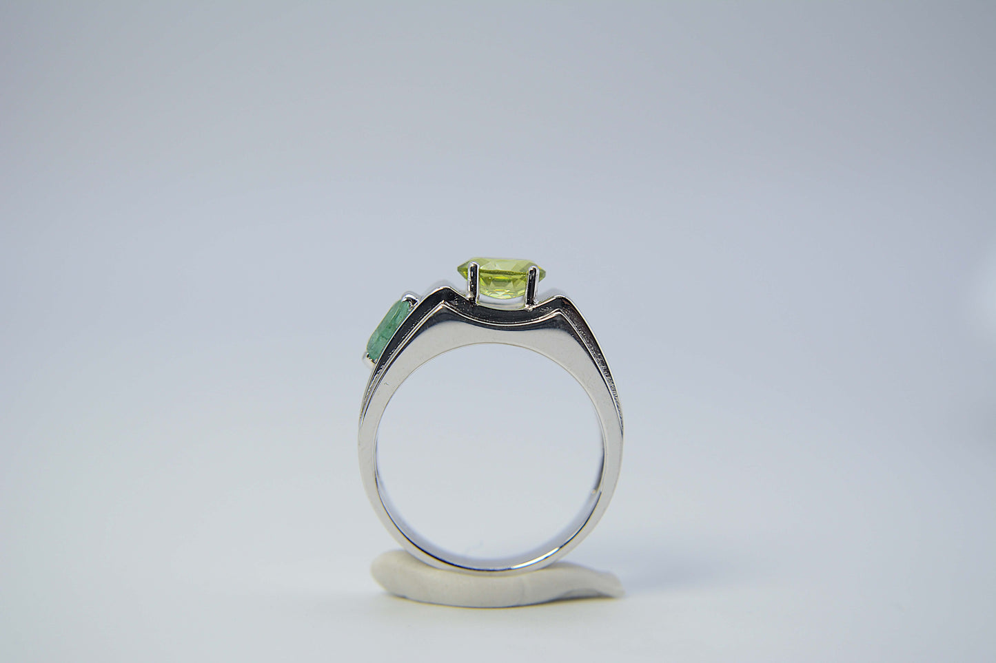 Peridot and Emerald Ring-Unisex style