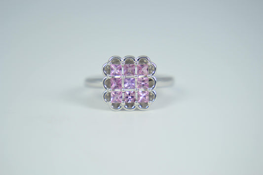 Pink Sapphires (non heat-treated) Ring